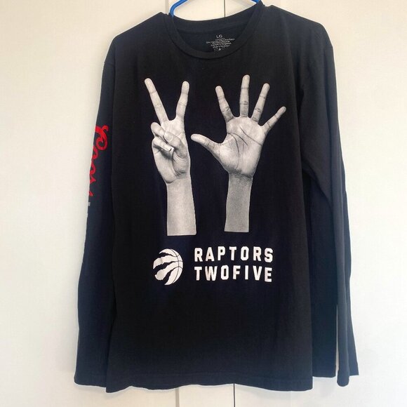 2019 NBA Toronto Raptors 25th Anniversary Black Coors Light Long Sleeve T Shirt - Picture 1 of 4